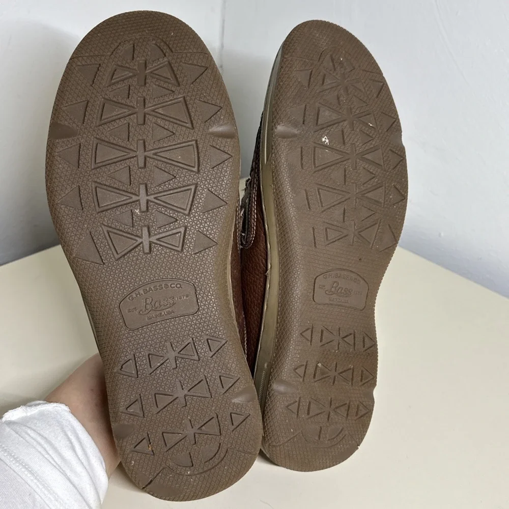 Bass & Co Size 10,5 M Men's Brown Leather Slip-on Co. Baron 3 Loafers Shoes